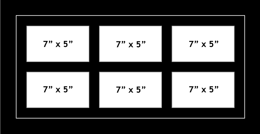 Multi Aperture Photo frame fits 6 7x5 photos multi-picture frames